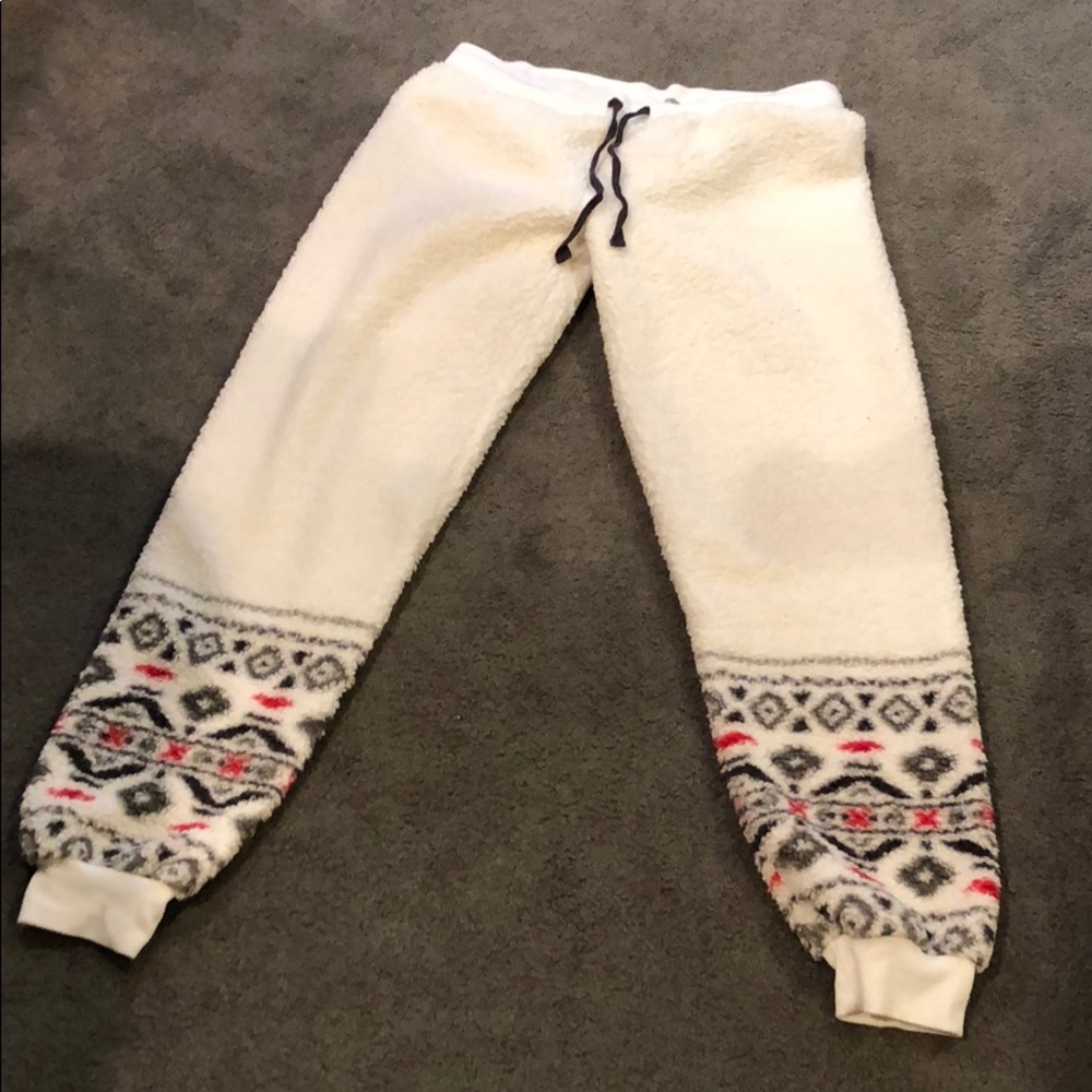 PJ salvage fuzzy pajama pants